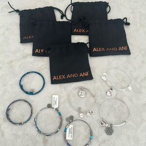 Lot of 7 Alex and Ani bracelets.